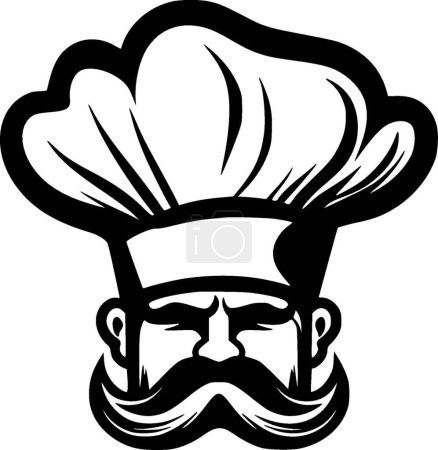 Chef hat - minimalist and simple silhouette - vector illustration