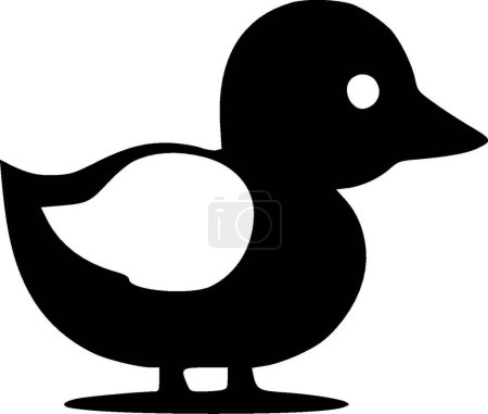 Duck - minimalist and simple silhouette - vector illustration