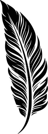 Pluma - logo minimalista y plano - ilustración vectorial