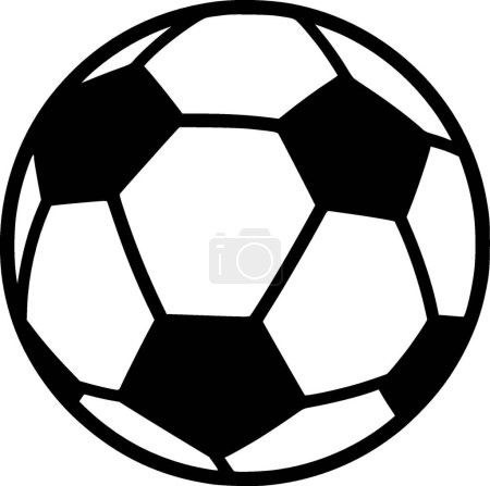 Football - illustration vectorielle en noir et blanc