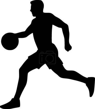 Illustration for Football - minimalist and simple silhouette - vector illustration - Royalty Free Image