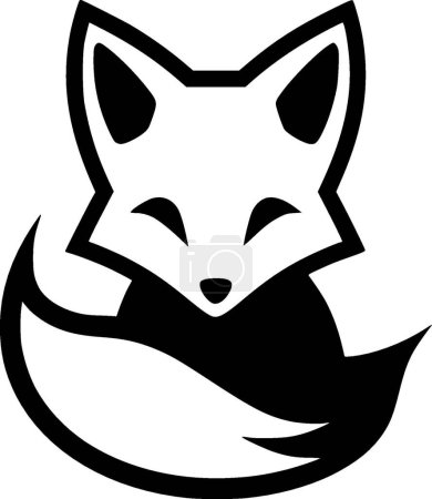 Fox - silhouette minimaliste et simple - illustration vectorielle