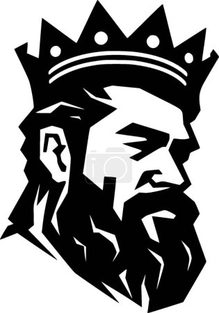 King - minimalist and flat logo - vector illustration