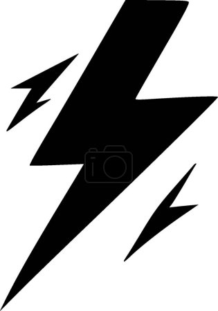 Lightning - minimalist and simple silhouette - vector illustration