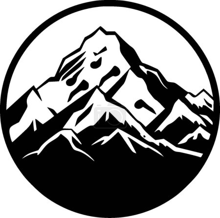Bergkette - minimalistisches und flaches Logo - Vektorillustration