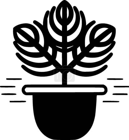 Plantes - silhouette minimaliste et simple - illustration vectorielle