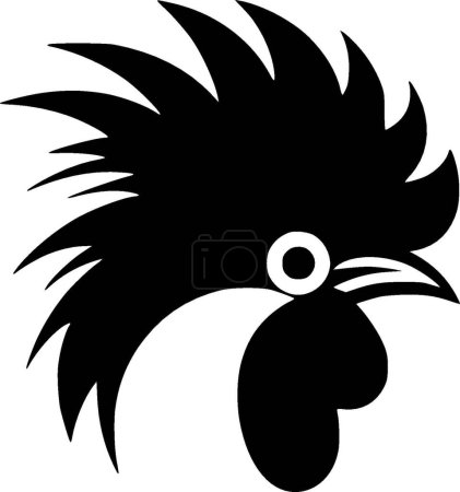 Illustration for Rooster - minimalist and simple silhouette - vector illustration - Royalty Free Image