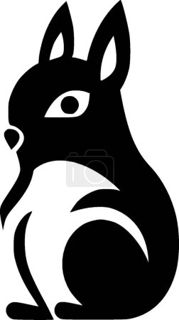 Écureuil - silhouette minimaliste et simple - illustration vectorielle