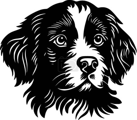 Terrier - minimalist and simple silhouette - vector illustration