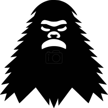 Bigfoot - minimalist and flat logo - vector illustration