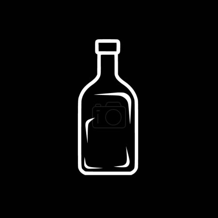 Botella - logo minimalista y plano - ilustración vectorial