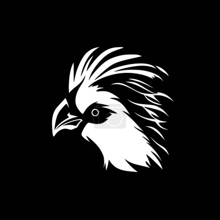 Kakadu - minimalistisches und flaches Logo - Vektorillustration