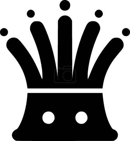 Coronation - minimalist and simple silhouette - vector illustration