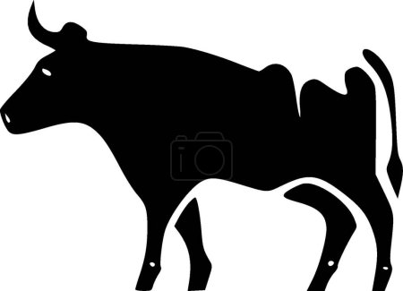 Cuir de vache - silhouette minimaliste et simple - illustration vectorielle