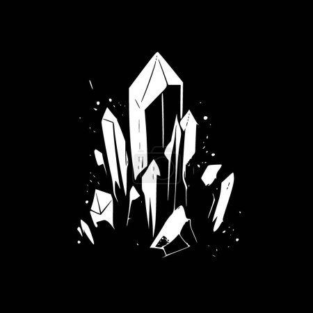 Crystals - minimalist and simple silhouette - vector illustration