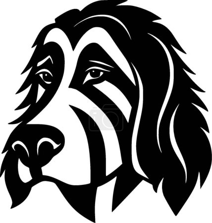 Hund - minimalistisches und flaches Logo - Vektorillustration