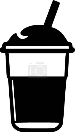 Ilustración de Copa de bebidas - logo minimalista y plano - ilustración vectorial - Imagen libre de derechos