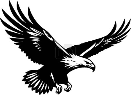 Ilustración de Águila - logo minimalista y plano - ilustración vectorial - Imagen libre de derechos