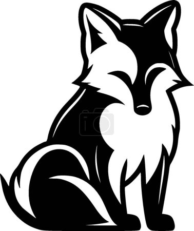 Illustration for Fox - minimalist and simple silhouette - vector illustration - Royalty Free Image