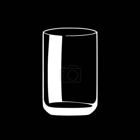 Lata de vidrio - logo minimalista y plano - ilustración vectorial