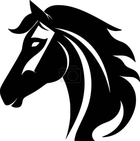 Illustration for Horse - minimalist and simple silhouette - vector illustration - Royalty Free Image