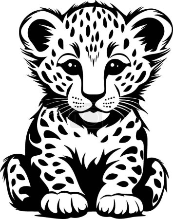 Téléchargez les illustrations : Bébé léopard - logo vectoriel de haute qualité - illustration vectorielle idéale pour t-shirt graphique - en licence libre de droit