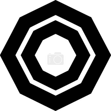 octogone - silhouette minimaliste et simple - illustration vectorielle