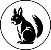 Squirrel - minimalist and flat logo - vector illustration Poster #708630640