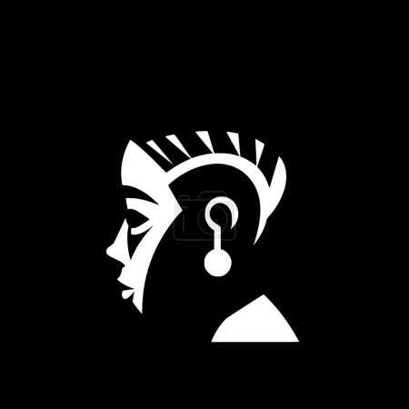 Africain - logo plat et minimaliste - illustration vectorielle