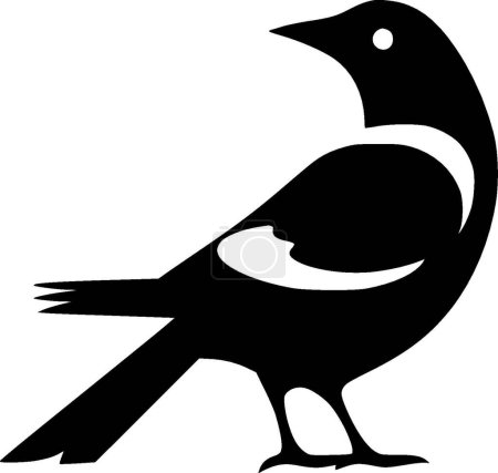 Vögel - minimalistische und einfache Silhouette - Vektorillustration