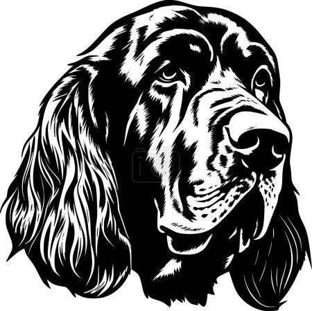 Ilustración de Bloodhound - logo minimalista y plano - ilustración vectorial - Imagen libre de derechos