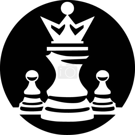 Chess - minimalist and simple silhouette - vector illustration