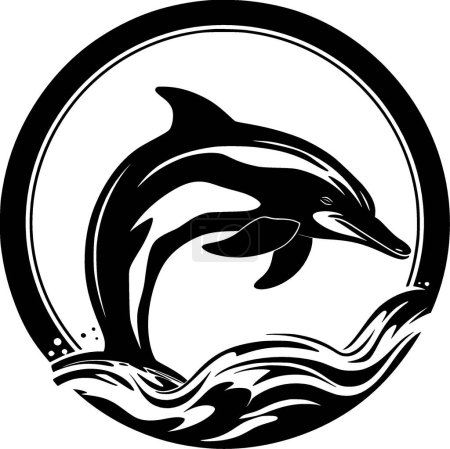 Dolphin - minimalistische und einfache Silhouette - Vektorillustration