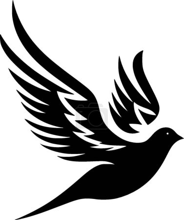 Colombe oiseau - logo vectoriel de haute qualité - illustration vectorielle idéale pour t-shirt graphique