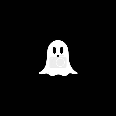 Ghost - minimalistisches und flaches Logo - Vektorillustration