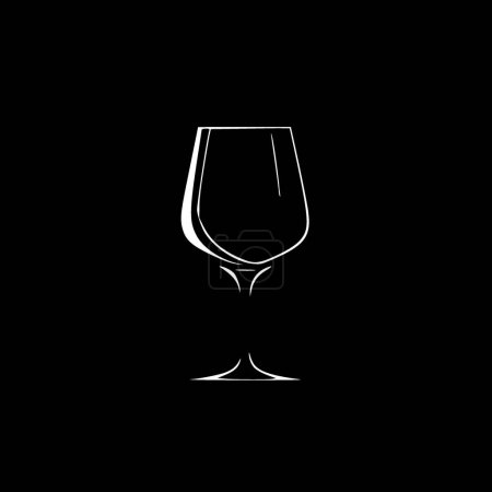 Glass wrap - black and white vector illustration