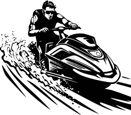 Jet ski - high quality vector logo - vector illustration ideal for t-shirt graphic