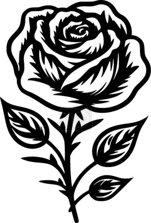 Illustration for Roses - minimalist and simple silhouette - vector illustration - Royalty Free Image