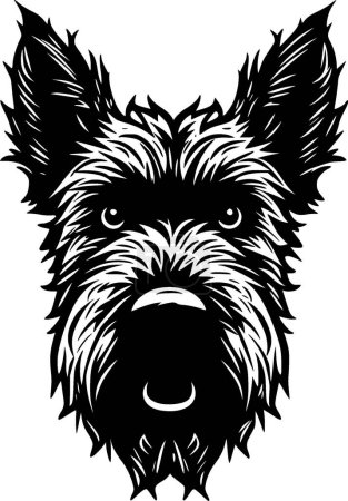 Ilustración de Terrier escocés - logotipo vectorial de alta calidad - ilustración vectorial ideal para el gráfico camiseta - Imagen libre de derechos