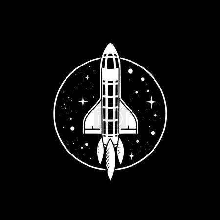 Espacio - logo minimalista y plano - ilustración vectorial
