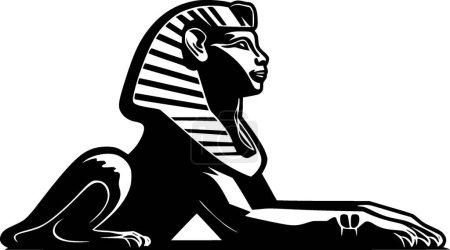 Téléchargez les illustrations : Sphinx - logo plat et minimaliste - illustration vectorielle - en licence libre de droit