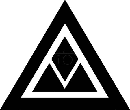 Téléchargez les illustrations : Triangle - logo vectoriel de haute qualité - illustration vectorielle idéale pour t-shirt graphique - en licence libre de droit