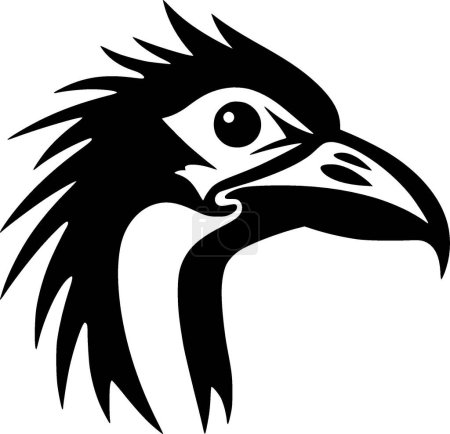 Téléchargez les illustrations : Vulture - illustration vectorielle en noir et blanc - en licence libre de droit