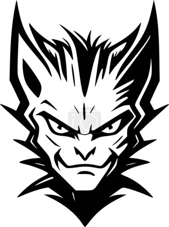 Téléchargez les illustrations : Wildcat - icône isolée en noir et blanc - illustration vectorielle - en licence libre de droit