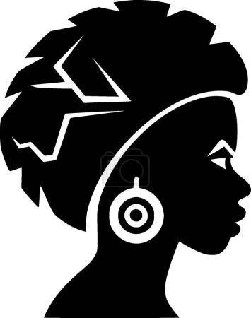 African - minimalist and flat logo - vector illustration