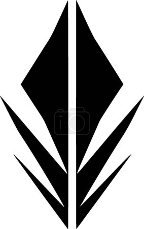 Flèche - icône isolée en noir et blanc - illustration vectorielle