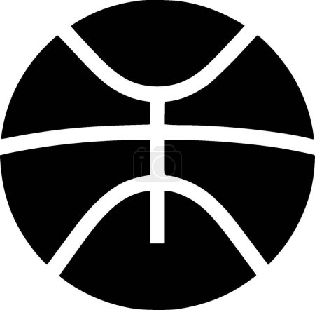 Basketball - minimalistische und einfache Silhouette - Vektorillustration