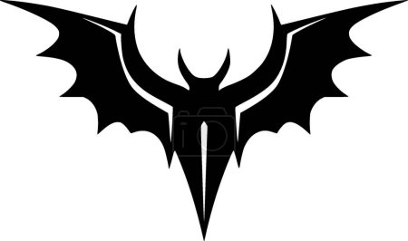 Bat - minimalist and simple silhouette - vector illustration