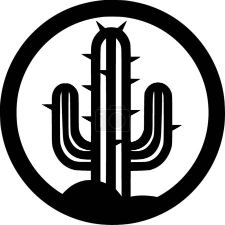 Cactus - minimalist and simple silhouette - vector illustration