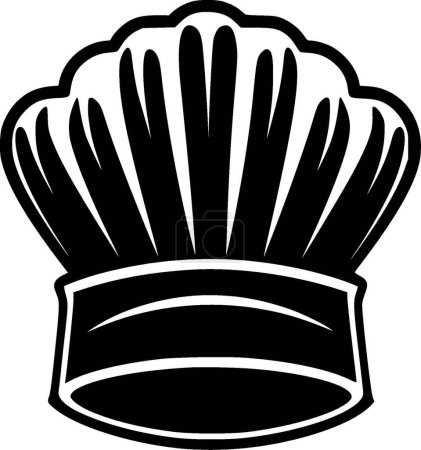 Chef hat - minimalist and flat logo - vector illustration